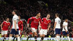 Cristiano Ronaldo scored a hat-trick for Man United against Tottenham on Saturday