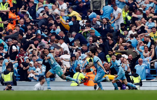 Manchester City est champion d'Angleterre 2022 après une remontada face à Aston Villa (2-3)