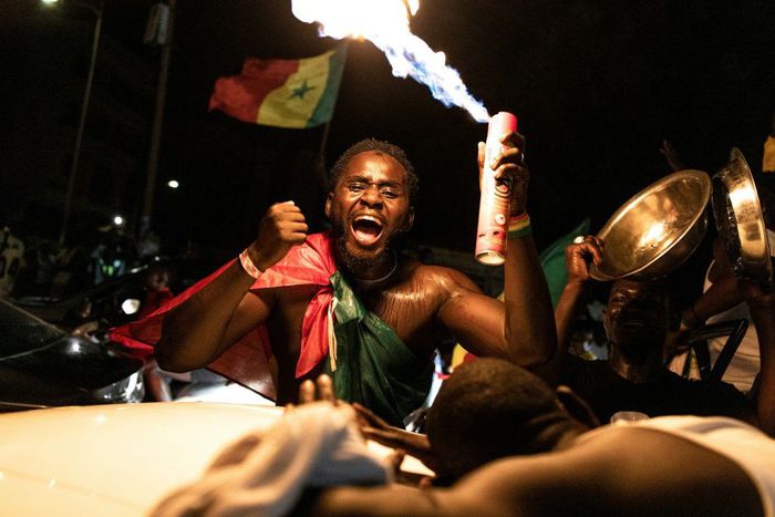 Senegal's president declared a national holiday Monday to celebrate the Lions' victory