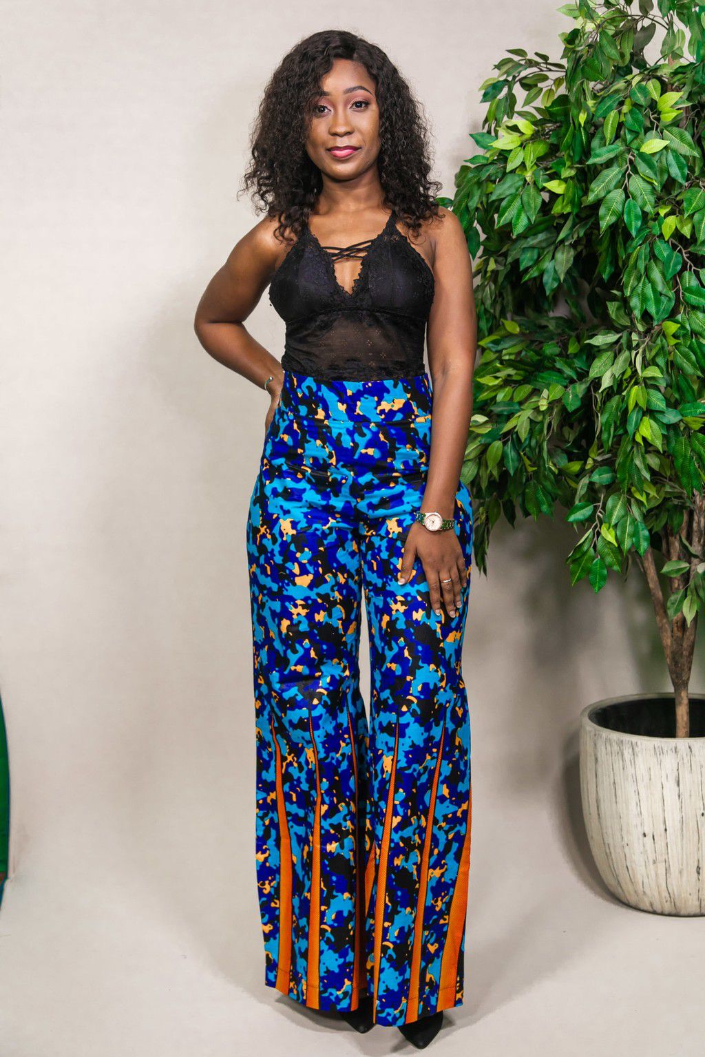 Pantalon à bas large