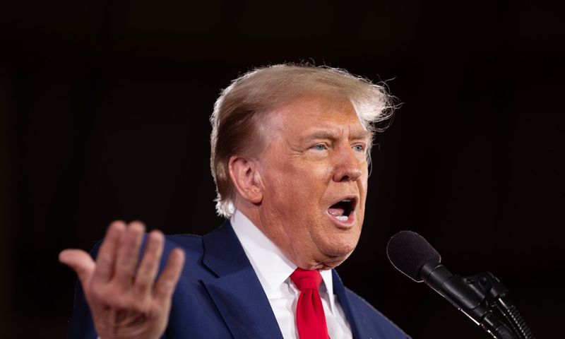 Former President Donald Trump in a recent Bloomberg Businessweek interview called for Taiwan to pay the US for its defense.Scott Olson/Getty Images