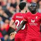 Liverpool forward Sadio Mane celebrates his goal against Manchester City