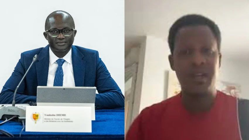 Le ministre Yankhoba Diemé  et tik tokeur