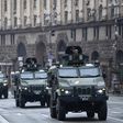 Contingent de l'armée ukrainienne dans les rues de Kiev - 24 février 2022