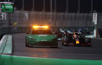 The Safety Car leads Max Verstappen at the 2021 Saudi Arabian Grand Prix