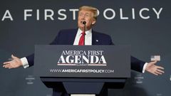 Donald Trump a prononcé un discours à Washington lors de l'America First Summit. C'est la première fois que l'ancien président se rendait dans la capitale américaine depuis le 20 janvier 2021.PHOTO : ASSOCIATED PRESS / ANDREW HARNIK