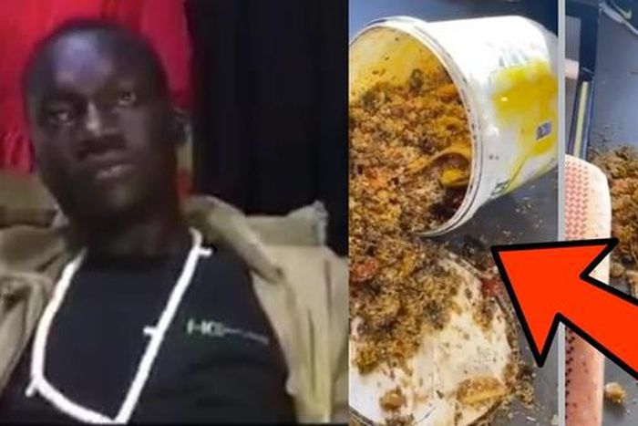 Un seau de riz renversé dans le TER