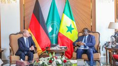 Le président Macky Sall reçoit le chancelier allemand Olaf Scholz à Dakar, le 22 mai 2022 (1)