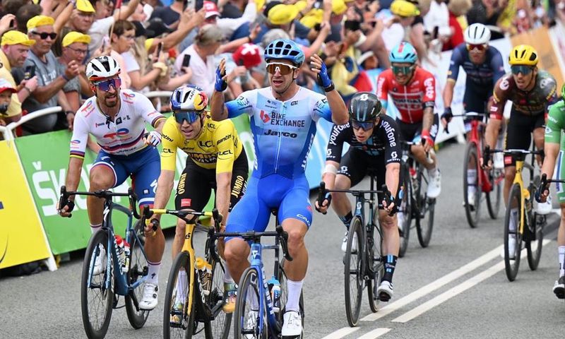 Dylan Groenewegen à l'arrivée