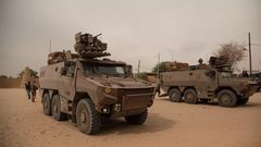 Une patrouille de l'opération Barkhane à Tombouctou au Mali, en décembre 2021