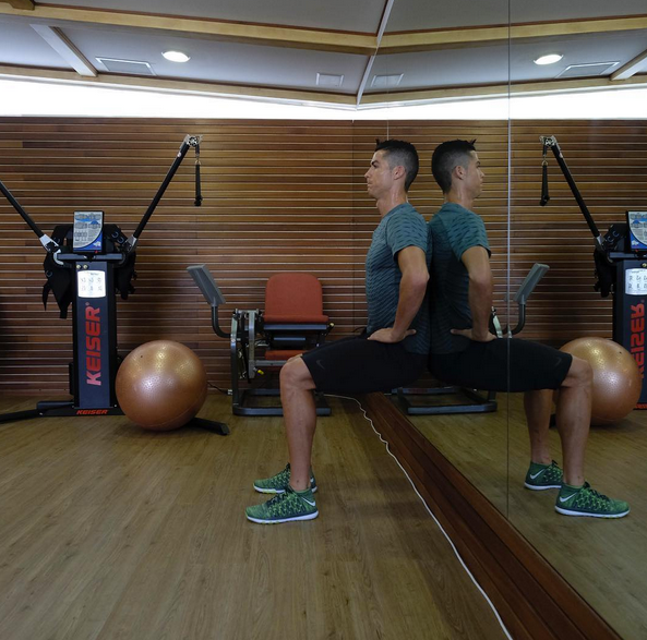 Cristiano Ronaldo à la salle de gym