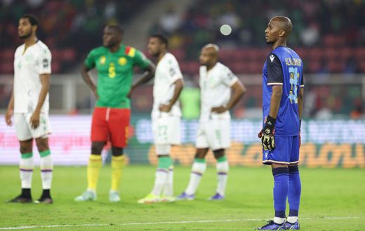 Full-back Chaker Alhadhur played in goal for the Comoros against Africa Cup of Nations hosts Cameroon