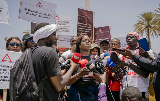 A Dakar le 23 avril, lors d'une manifestation de Patients en danger, en hommage à Astou Sokhna