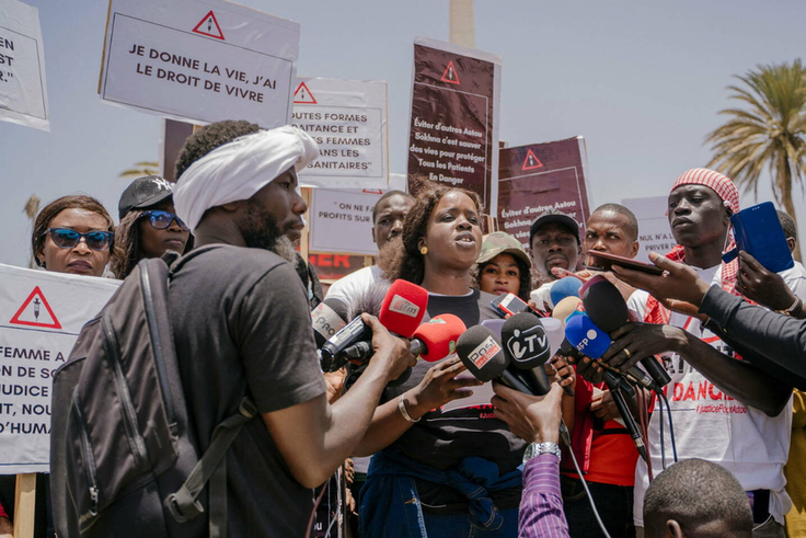 A Dakar le 23 avril, lors d'une manifestation de Patients en danger, en hommage à Astou Sokhna