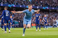 Kevin de Bruyne a ouvert le score pour City contre le Real Madrid lors de leur match aller en Ligue des champions mardi soir