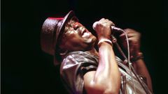 Rudy Gomis lors d'un concert du Baobab Orchestra, à New York, en avril 2004