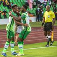 Nigeria celebrating 3-1 win against Sudan