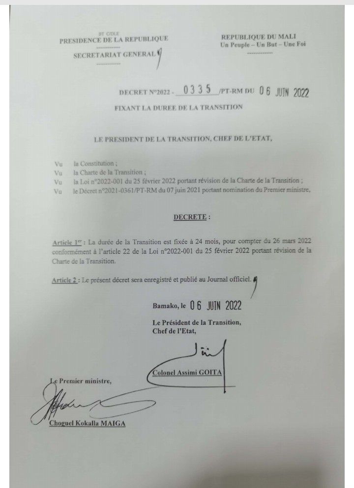 Transition Mali