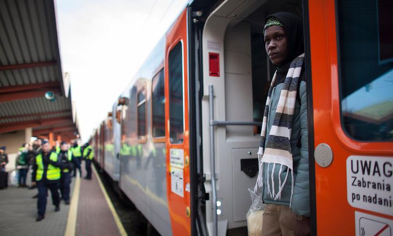 Refugees from Ukraine arrive in Przemysl, Poland, on March 1, 2022.