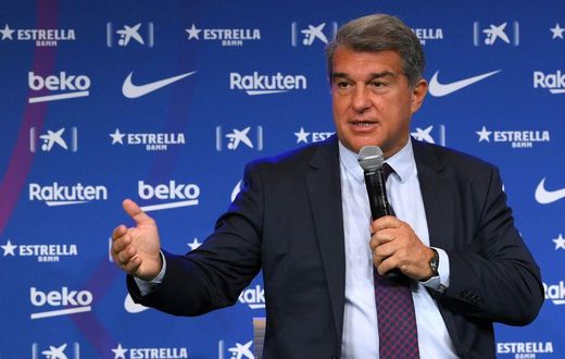 Joan Laporta said Barcelona were working to persuade Lionel Messi to stay as the club introduced Eric Garcia