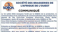 communiqué de la SOBOA