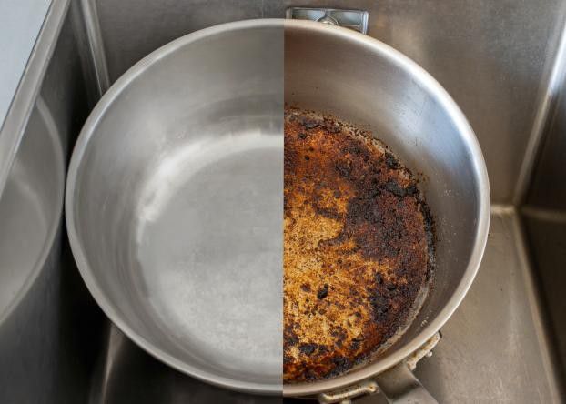 décapant ustensile de cuisine avec vinaigre