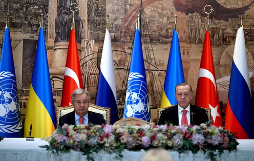 Antonio Guterres et Recep Tayyip Erdogan © AFP