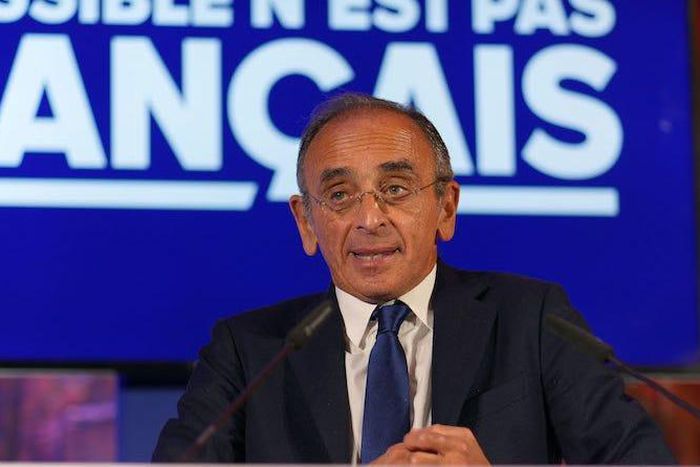 French far-right polemist and candidate for presidential election Eric Zemmour delivers a speech on January 14, 2022.