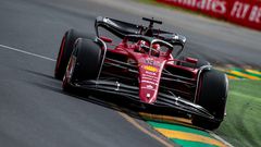 Leclerc signe la pôle position au GP d'Australie dans sa F1-75, samedi 8 avril 2022