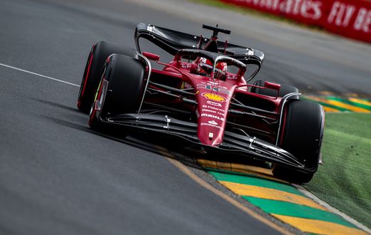 Leclerc signe la pôle position au GP d'Australie dans sa F1-75, samedi 8 avril 2022