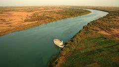 Vue aérienne du fleuve Sénégal