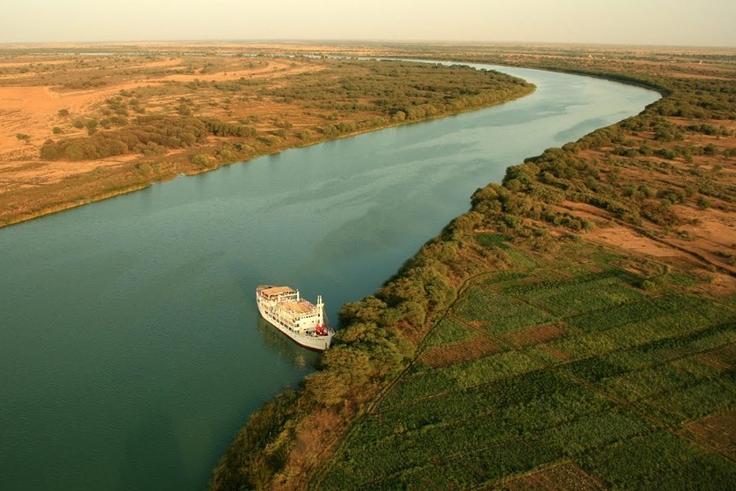 Vue aérienne du fleuve Sénégal
