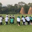 Les Lions de la téranga lors de la séance d'entraînent d'avant match