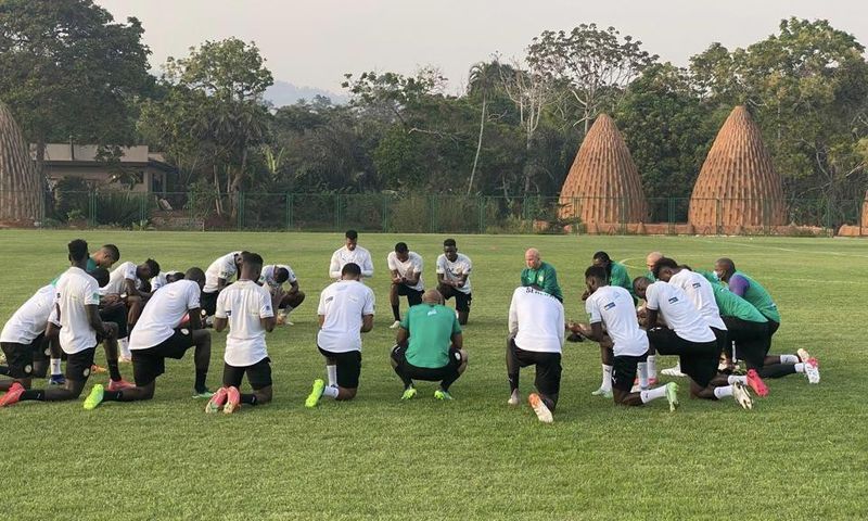Les Lions de la téranga lors de la séance d'entraînent d'avant match
