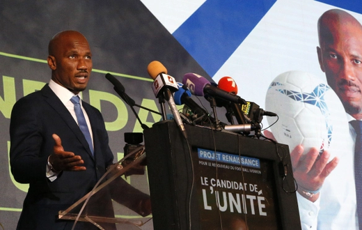 Didier Drogba was campaigning for the presidency of the Ivorian Football Federation