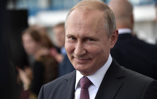 Russian President Vladimir Putin visits Kaliningrad Stadium in Kaliningrad, Russia July 20, 2018.