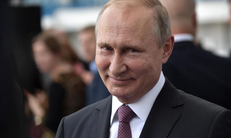 Russian President Vladimir Putin visits Kaliningrad Stadium in Kaliningrad, Russia July 20, 2018.