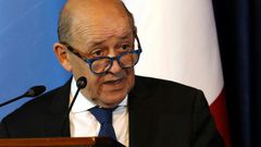 French Foreign Minister Jean-Yves Le Drian (pictured July 17, 2020) slammed China's treatment of ethnic and religious minorities in the country as "unacceptable" and said Paris condemns the actions