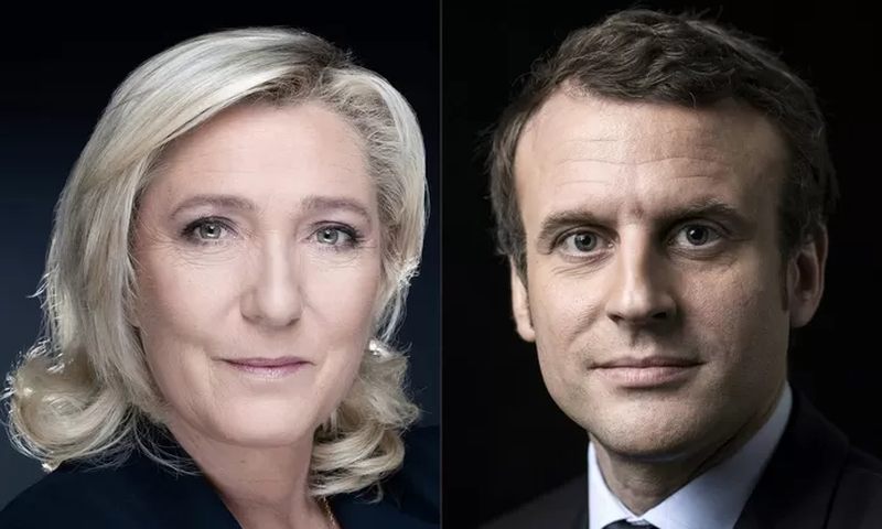 Présidentielle française, Marine Le Pen et Emmanuel Macron au second tour