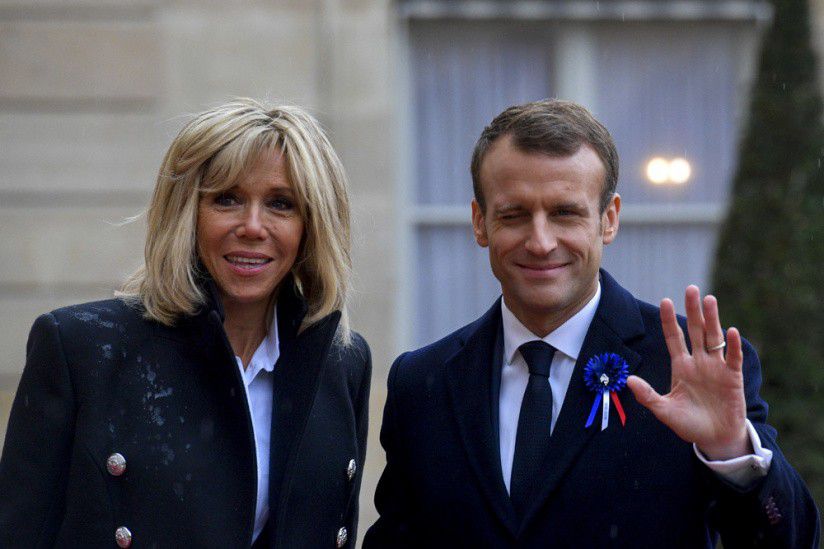 Emmanuel Macron et son épouse Brigitte