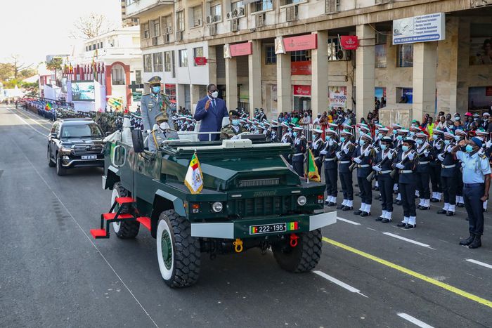 Prise d'armes lors de la fête d'indépendance, le 4 Avril 2022
