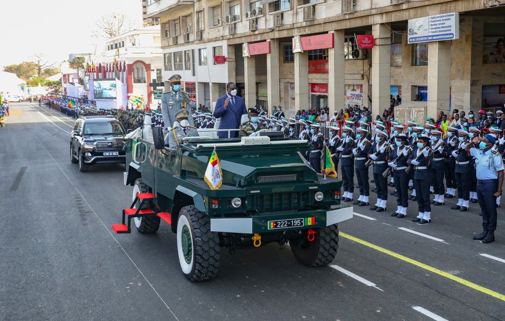 Prise d'armes lors de la fête d'indépendance, le 4 Avril 2022