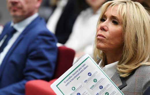 France's first lady Brigitte Macron is a former French and drama teacher who met the president while he was at school