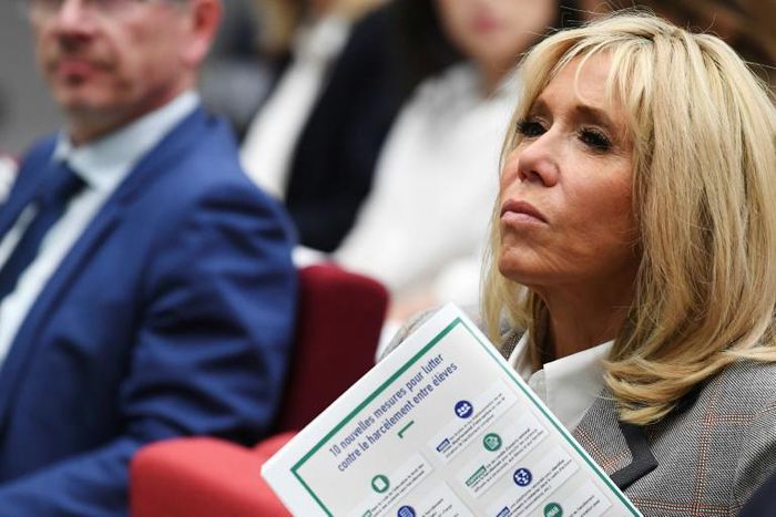 France's first lady Brigitte Macron is a former French and drama teacher who met the president while he was at school