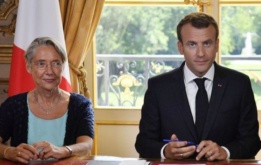 Elisabeth Borne et le Président Emmanuel Macron
