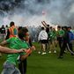 Incidents apres le match de barrage As Saint Etienne vs Auxerre