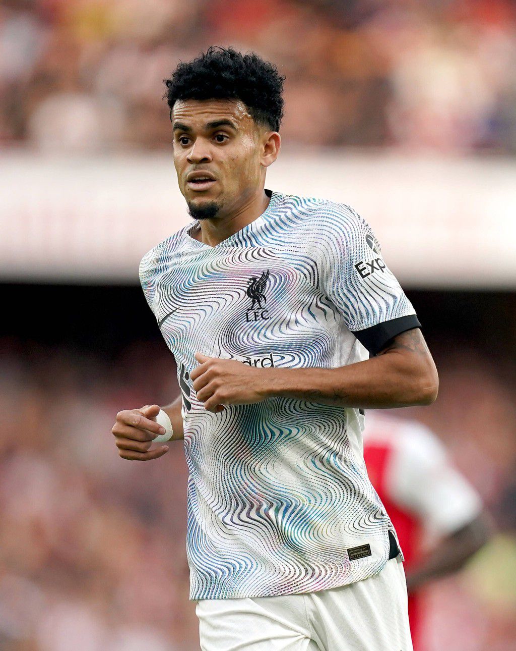 Liverpool s Luis Diaz during the Premier League match at the Emirates Stadium on October 9, 2022.