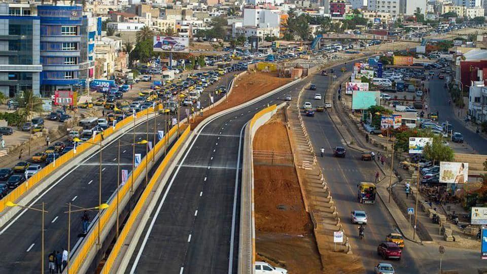 L'autopont Saint-Lazarre photographié en décembre 2020, peu après son ouverture à la circulation