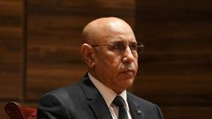 Mauritanian President Mohamed Ould Cheikh El Ghazouani at his swearing-in ceremony on August 1