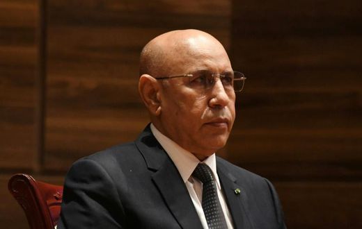 Mauritanian President Mohamed Ould Cheikh El Ghazouani at his swearing-in ceremony on August 1
